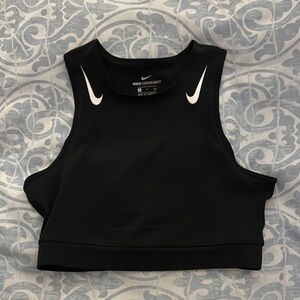 Nike Black and White Dri-FIT crop